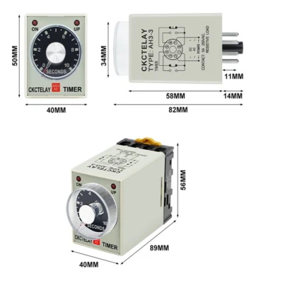 AC110/220/380V DC12/24V Time Delay Relay,Power On Delay Timer Time-delayed Timer - Image 1 of 4