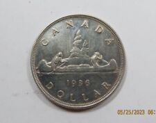 Canada King George V Large Silver Dollar 1936, 2ND. Year VERY SCARCE