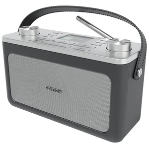 DAB+ FM Radio Reloj Alarma Altavoz Bluetooth Cargador USB AZATOM Clásico Plateado(R) - Imagen 1 de 8