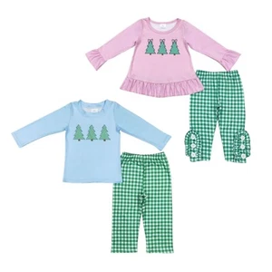 Baby Girls Christmas Trees Sibling Boys Outfits Clothes Sets - Picture 1 of 7
