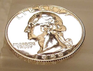 1959 Gem Proof Quarter 90% Silver " EYE CANDY " Blazing Mirrored Surfaces #405 - Picture 1 of 2