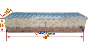 49"x14"x10" Aluminum Tool Box for Flatbed Pickup Trailer Truck Bed with Lock - Picture 1 of 6