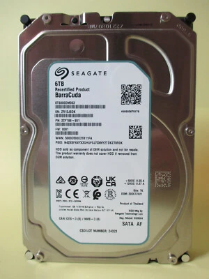 Seagate Barracuda Serie - ST6000DM003 - interne 3,5" Sata3 Festplatte 6TB - Bild 1 von 4