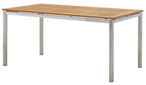 Edelstahl Teak Gartentisch Holztisch Esstisch Tisch 160x90 cm KUBA A-Grad Teak - Bild 1 von 7