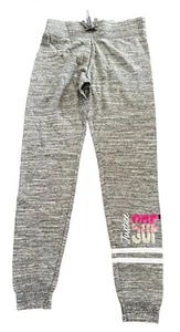 Justice Girls Active Gray With Pink Sequence Softball Jogger Pants Sz 14 - Picture 1 of 5