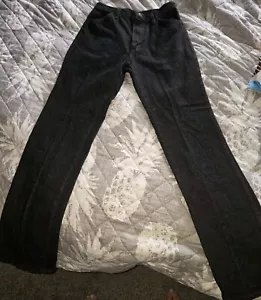 Vintage Deadstock Rustler Herrenjeans 31x32 schwarz gerades Bein hergestellt in den USA 80er Jahre Denim - Bild 1 von 6