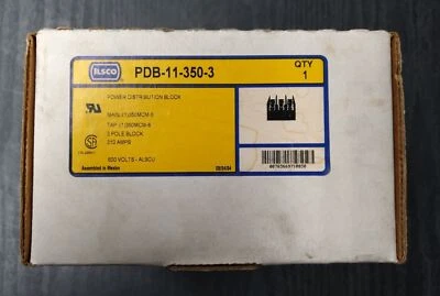 ILSCO PDB-11-350-3 Power Distribution Block  (310 AMPS 600 VOLTS-AL9CU) ⭐️NEW⭐️ - Image 1 of 4