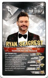 2019 Top Trumps Celeb Card Ryan Seacrest 