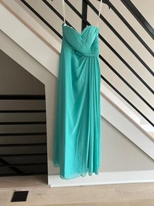Azazie Arabella Bridesmaid Dress: Color - Spa, Material - Chiffon - Picture 1 of 2