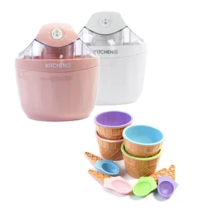 Kitchen HQ Confezione da 2 Gelatiere con Tazze e Cucchiai - Foto 1 di 7