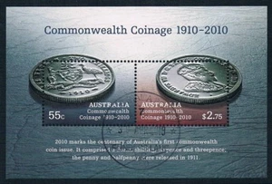 AUSTRALIA • 2010 • Centenary of Australian Coins Minisheet • Fine Used - Bild 1 von 1