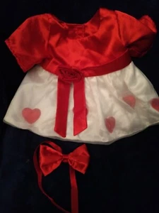 Build-A-Bear BAB VACACIONES ROJO SAN VALENTÍN ❤️ VESTIDO SATINADO ROSA LAZO 5 - Imagen 1 de 7