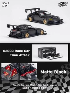 Micro Turbo 1:64 S2000 JS Race Car Matte black Diecast Model Car - Picture 1 of 9