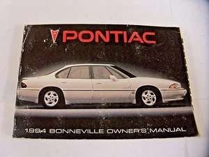 1994 PONTIAC BONNEVILLE OWNER'S MANUAL. VERY GOOD USED CONDITION / FREE SHIP - Picture 1 of 3