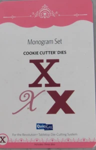 QuicKutz Monogramm "X" Set, Ausstecher Stanzformen, 3 Stanzen, CC-MONOGRAM-X01 - Bild 1 von 2