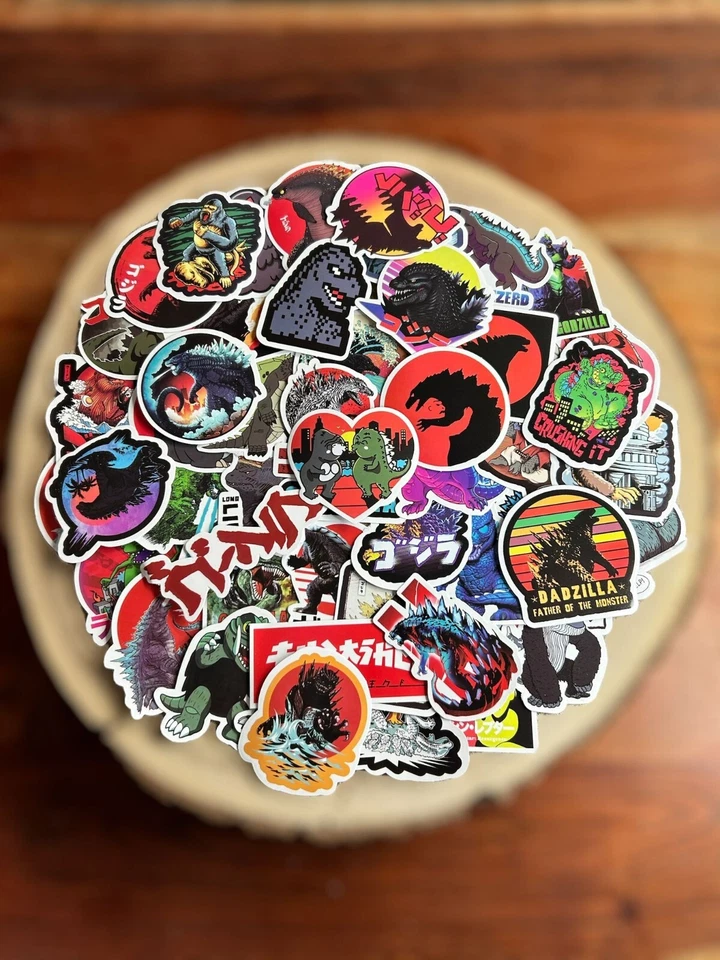 🍀 50 Godzilla-Design Aufkleber Sticker für z.B. Laptop Handy Skateboard  - Bild 1 von 1
