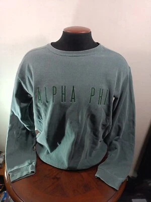 Camisa Alpha Phi Para Hombre Mediana Multicolor Bordada Cómoda Colores Mezcla Algodón Foto 1 de 4