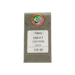 Organ Sewing Machine Needles Pack of Ten 15X1 Size 20 125/20 130/705H Singer - Picture 1 of 3