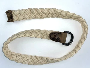 Cinturón Abercrombie & Fitch Para Hombre Blanco Marfil Grueso Algodón Tela Cintura 30 a 34 pulgadas - Imagen 1 de 8