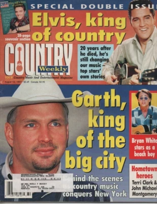 Country Weekly Magazine August 12 1997 Garth Brooks Elvis Presley Bryan White - Image 1 of 3