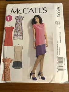 McCall’s M6551 Dresses Variation Hemline Neckline Sz XS SM MED Uncut 2012 - Picture 1 of 5