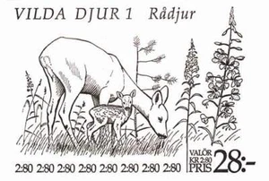 Zweden booklet 1992 PB 167 postfris MNH 1700-1701 - Dieren / Animals - Bild 1 von 1