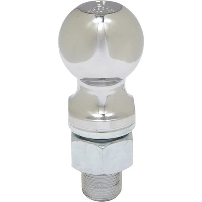 Bola de enganche cromada Ultra-Tow, 2 pulgadas Bola, 1 pulgada. Dia. Vástago x 2-1/8 pulgadas L, Foto 1 de 2