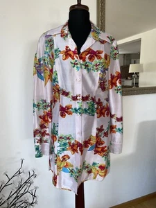 Iris von Arnim Bluse Jacke Seide Blumen Stretch Exklusiv Designer Gr 38 wie Neu - Bild 1 von 8