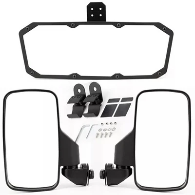 Боковые зеркала и центральное зеркало для вездеходов Polaris Ranger 500 570 /900 /1000 2017-2025 - Изображение 1 из 4