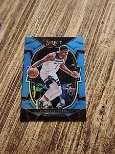 2022 Panini Select Anthony Edwards Light Blue Prizm Concourse /299 Timberwolves - Picture 1 of 2