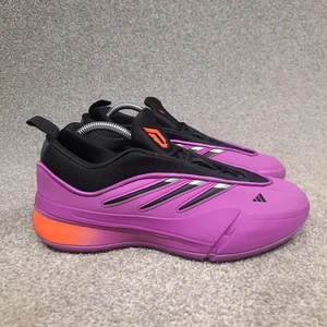 Adidas Dame 9 Purple Burst Schwarz Basketballschuhe Turnschuhe Herren Größe 8 Niedrig - Bild 1 von 9