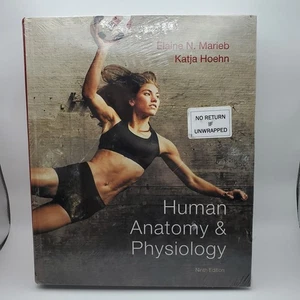 Human Anatomy & Physiology (9th Edition) by Elaine N. Marieb, W/ Workbook SEALED - Picture 1 of 6