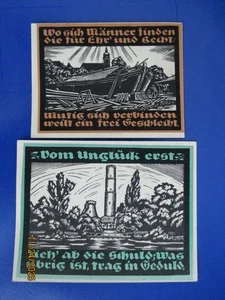 Germania 50 Pfennig, 1 Mark Notgeld, banconote, 1921, #16 - Foto 1 di 2