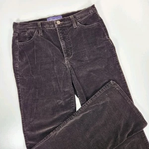Not Your Daughters Jeans NYDJ Brown Corduroy Trouser Pants Size 4 Women Made USA - Picture 1 of 10
