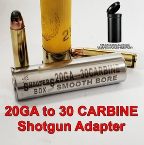 20GA to 30 CARBINE Shotgun Adapter - Chamber Reducer - Stainless - Free Case !!! - Picture 1 of 5