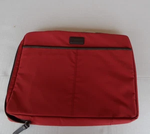 Coach Orange Laptophülle Tasche Gepolstert Nylon Lederbesatz Reißverschluss 15 Zoll Neu - Bild 1 von 5