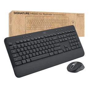 Ensemble clavier et souris sans fil Logitech MK650 pour entreprise sécurisé confortable - Photo 1/12