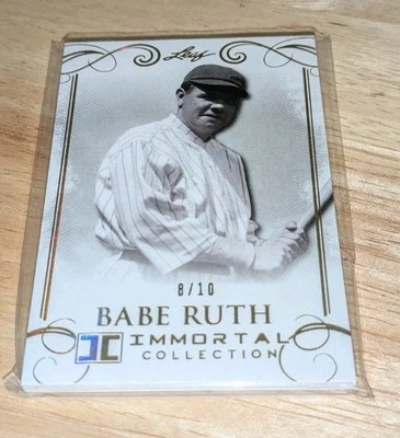 Tarjeta Babe Ruth 2017 Leaf Immortal Collection Gold Spectrum #33 8/10 LML Foto 1 de 2