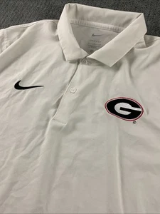 Georgia Bulldogs Polo Shirt Mens Large Nike Dri Fit Golf Casual Performance - Picture 1 of 13