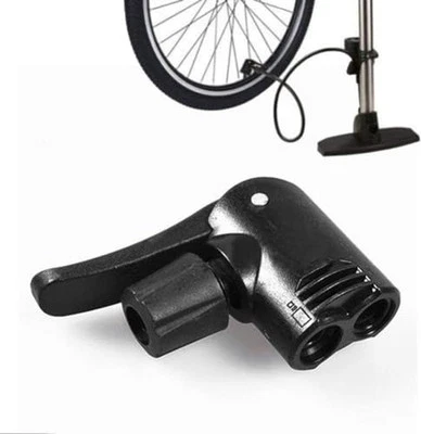 Cabezal adaptador inflador bomba de aire neumático bicicleta 3 en 1 negro 1 pieza, piso  Foto 1 de 4