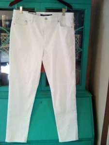 Lauren Ralph Lauren Größe Damen 12 Weiß Premier Skinny Cropped Neu - Bild 1 von 5
