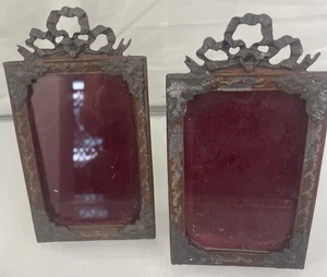 Paar verzierte Bilderrahmen im viktorianischen Stil Messing mit Staffeleien 4" x 6" - Bild 1 von 13