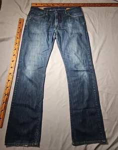 Gap 1969 Jeans Herren 38x36 Blau Denim Low Rise Straight Fit Grunge Whisker Hose - Bild 1 von 18