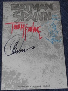 BATMAN/SPAWN #1~FIRMADO TODD McFARLANE & GREG CAPULLO~BOCETO DE PORTADA ORIGINAL~CERTIFICADO DE AUTENTICIDAD - Imagen 1 de 9