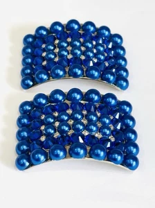 Conjunto de hebillas de zapatos de baile irlandés azul diamantes y perlas | Accesorios - Imagen 1 de 1