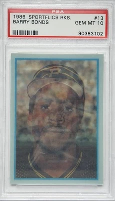 Barry Bonds RC #13 1986 Sportflics Rookies PSA 10 Pirates☃️ Foto 1 de 2