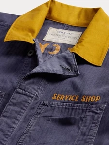 RRL Ralph Lauren Vintage Herringbone Blue Workwear Coverall-MEN-XL RRP £655 - Picture 1 of 6