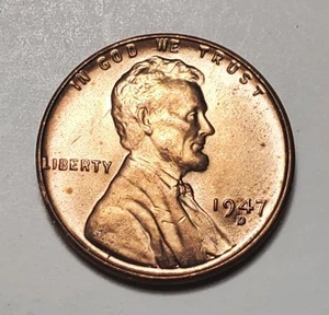 1947 D LINCOLN WHEAT PENNY UNC #C8742 - Picture 1 of 2