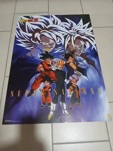 Poster vintage 1997 Official Dragon Ball Z Super Saiyans 62 x 97 cm - Foto 1 di 2