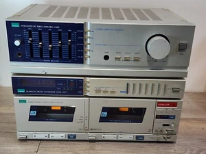 Sansui Compact Stereo Components A-M99 Amp, T-M77 Tuner, D-M77W Cassette - Picture 1 of 10